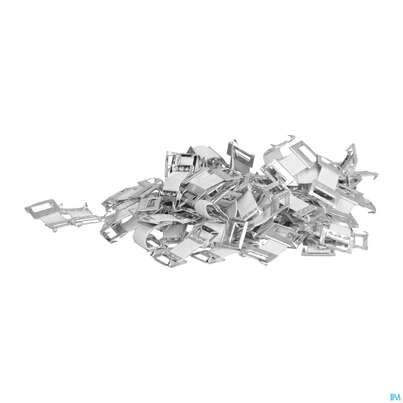 Sie sehen eine Packung Verbandklammern Weroclip Weiss 500st, Produktbild: 01 Verbandklammern Weroclip Weiss 500st, A-Nr.: 2364367 - 01