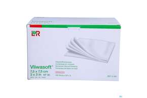 Vlieskompressen Vliwasoft 6fach Steril 7,5x 7,5cm 2st, A-Nr.: 1372732 - 01