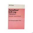 Sie sehen eine Packung Zymafluor Tabl 0,25mg 300st, Produktbild: 01 Zymafluor Tabl 0,25mg 300st, A-Nr.: 0063650 - 01