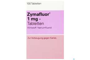 Sie sehen eine Packung Zymafluor Tabl 1mg 100st, Produktbild: 01 Zymafluor Tabl 1mg 100st, A-Nr.: 0067352 - 01