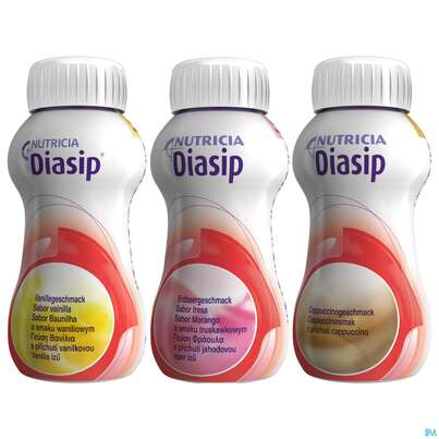 Sie sehen eine Packung Diasip 200ml Sortiert 24st, Produktbild: 02 Diasip 200ml Sortiert 24st, A-Nr.: 3195547 - 02