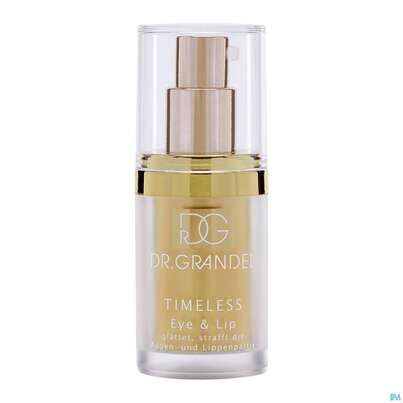 Sie sehen eine Packung Dr.grandel Timeless Eye + Lip Firmer Nr.10778 15ml, Produktbild: 01 Dr.grandel Timeless Eye + Lip Firmer Nr.10778 15ml, A-Nr.: 3990150 - 01