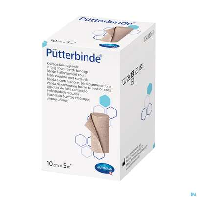 Sie sehen eine Packung Elastische Binden Puetterbinde Hautf 5mx 10cm 1st, Produktbild: 03 Elastische Binden Puetterbinde Hautf 5mx 10cm 1st, A-Nr.: 1457569 - 03