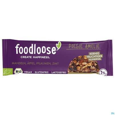 Foodloose Bio/-nussriegel Poesie Amelie Wallnuesse +trockenfr. 35g, A-Nr.: 4346623 - 02