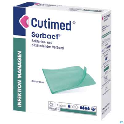 Sie sehen eine Packung Cutimed/sorbact Gel Kompressen.bakterienbindend +hydrogel 7,5x 15cm Nr 7261111 10st, Produktbild: 02 Cutimed/sorbact Gel Kompressen.bakterienbindend +hydrogel 7,5x 15cm Nr 7261111 10st, A-Nr.: 3691499 - 02