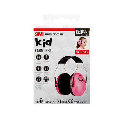 3M™ Peltor™ Kapselgehörschutz für Kinder, Pink (87 bis 98 dB), A-Nr.: 5183672 - 01