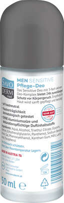 Sie sehen eine Packung Savoderm med MEN SENSITIVE Pflege Deo Roll-on 3-Fach Aktiv 50ml, Produktbild: 02 Savoderm med MEN SENSITIVE Pflege Deo Roll-on 3-Fach Aktiv 50ml, A-Nr.: 4345569 - 02