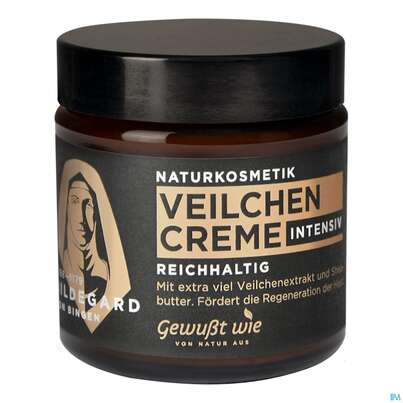 Sie sehen eine Packung Gewusst Wie Hildegard Veilchencreme Intensiv 100ml, Produktbild: 01 Gewusst Wie Hildegard Veilchencreme Intensiv 100ml, A-Nr.: 4595697 - 01