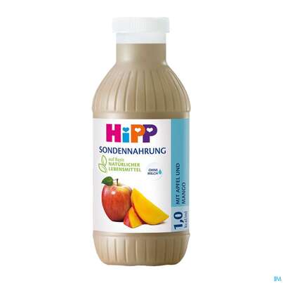 Sie sehen eine Packung Hipp/sondennahrung Erwachsene Milchfrei Apfel+mango 1,0 Kcal/ml 0,5l 2629- 12st, Produktbild: 01 Hipp/sondennahrung Erwachsene Milchfrei Apfel+mango 1,0 Kcal/ml 0,5l 2629- 12st, A-Nr.: 4353267 - 01