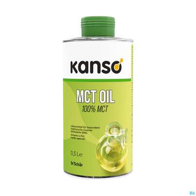 Sie sehen eine Packung Kanso Mct Oel 100% 500ml, Produktbild: 01 Kanso Mct Oel 100% 500ml, A-Nr.: 4764438 - 01