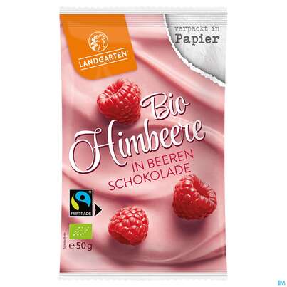 Landgarten Bio Himbeere In Beeren Schokolade 50g, A-Nr.: 4571969 - 02