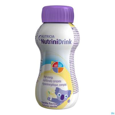 Sie sehen eine Packung Nutrini/drink Kunststoffflasche 200ml Vanille 24st, Produktbild: 01 Nutrini/drink Kunststoffflasche 200ml Vanille 24st, A-Nr.: 5565445 - 01