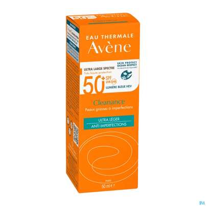 Sie sehen eine Packung Sonnenprodukte Avene Emulsion/cleanance 50+ 50ml, Produktbild: 01 Sonnenprodukte Avene Emulsion/cleanance 50+ 50ml, A-Nr.: 4310631 - 01