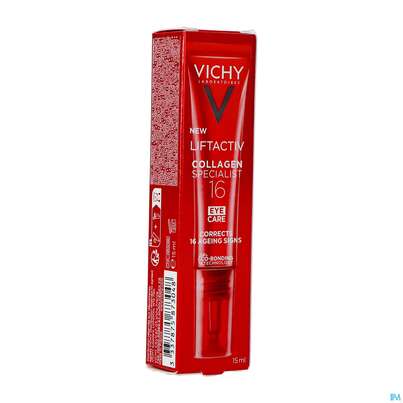 Sie sehen eine Packung Vichy Liftactv Collagen/specialist Augenpflege 15ml, Produktbild: 09 Vichy Liftactv Collagen/specialist Augenpflege 15ml, A-Nr.: 5720673 - 09