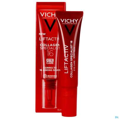 Sie sehen eine Packung Vichy Liftactv Collagen/specialist Augenpflege 15ml, Produktbild: 19 Vichy Liftactv Collagen/specialist Augenpflege 15ml, A-Nr.: 5720673 - 19