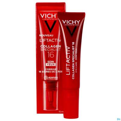 Sie sehen eine Packung Vichy Liftactv Collagen/specialist Augenpflege 15ml, Produktbild: 21 Vichy Liftactv Collagen/specialist Augenpflege 15ml, A-Nr.: 5720673 - 21