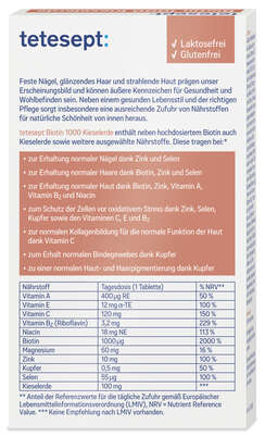 tetesept Biotin 1000 + Kieselerde 30St, A-Nr.: 5074931 - 04