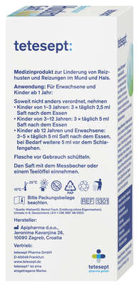 Sie sehen eine Packung tetesept Bronchosan HustenSaft Akut100ml, Produktbild: 05 tetesept Bronchosan HustenSaft Akut100ml, A-Nr.: 5388635 - 05