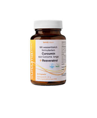 Sie sehen eine Packung Curcuma Plex® - Produkt aus Curcuma longa und Resveratrol, Produktbild: 01 Curcuma Plex® - Produkt aus Curcuma longa und Resveratrol, A-Nr.: 4938772 - 01
