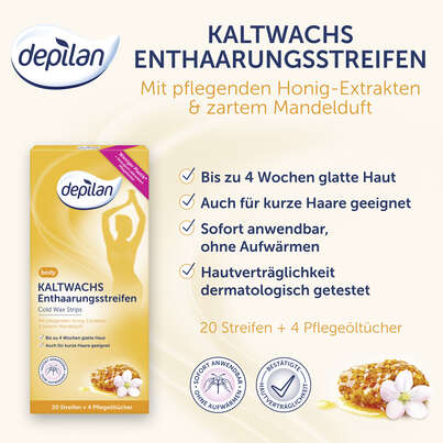 Depilan Kaltwachsstreifen Body 20Stk, A-Nr.: 4094110 - 07