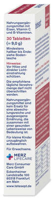 Sie sehen eine Packung tetesept Eisen 14mg +B12+C+Folsäure FTA 30 Stk, Produktbild: 04 tetesept Eisen 14mg +B12+C+Folsäure FTA 30 Stk, A-Nr.: 5601112 - 04