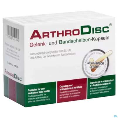 Sie sehen eine Packung Arthrodisc Gelenk +bandscheiben Kapseln 120st, Produktbild: 04 Arthrodisc Gelenk +bandscheiben Kapseln 120st, A-Nr.: 3966967 - 04