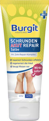 Sie sehen eine Packung Burgit Schrunden Akut Repair Salbe 60ml, Produktbild: 02 Burgit Schrunden Akut Repair Salbe 60ml, A-Nr.: 4344096 - 02