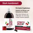 Sie sehen eine Packung Montmorency Sauerkirschsaft + Sauerkirsch-Extrakt in einer Kapsel | Cherry PLUS Forte, Produktbild: 04 Montmorency Sauerkirschsaft + Sauerkirsch-Extrakt in einer Kapsel | Cherry PLUS Forte, A-Nr.: 5940067 - 04