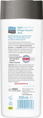 Sie sehen eine Packung Savoderm med MEN SENSITIVE Pflege-Dusche 300ml, Produktbild: 02 Savoderm med MEN SENSITIVE Pflege-Dusche 300ml, A-Nr.: 4343808 - 02