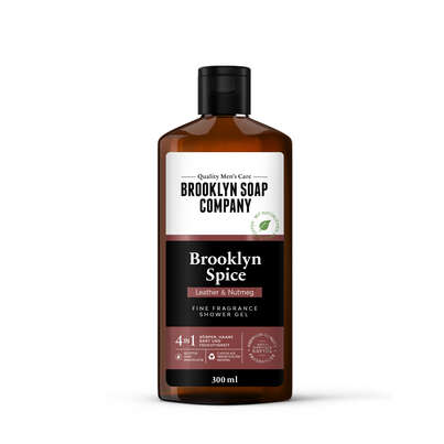 Sie sehen eine Packung Brooklyn Soap Company Shower Gel Brooklyn Spice 300ml, Produktbild: 01 Brooklyn Soap Company Shower Gel Brooklyn Spice 300ml, A-Nr.: 5876820 - 01
