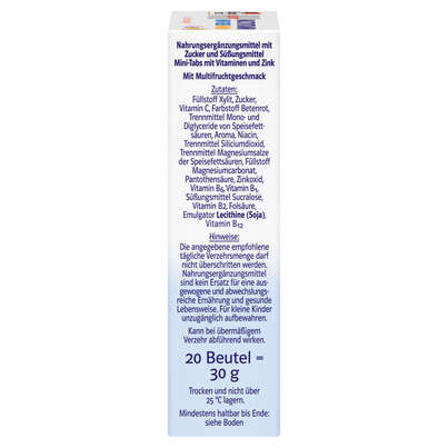 Sie sehen eine Packung Doppelherz system MULTIVITAMIN MINI-TABS family - Mit Multifruchtgeschmack, Produktbild: 03 Doppelherz system MULTIVITAMIN MINI-TABS family - Mit Multifruchtgeschmack, A-Nr.: 5676943 - 03
