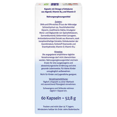 Sie sehen eine Packung Doppelherz system OMEGA-3 PFLANZLICH Herzfunktion + Immunsystem, Produktbild: 03 Doppelherz system OMEGA-3 PFLANZLICH Herzfunktion + Immunsystem, A-Nr.: 4766130 - 03