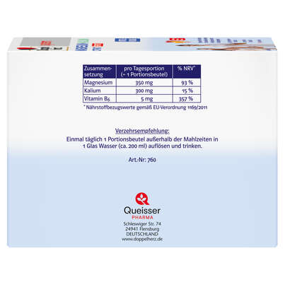 Sie sehen eine Packung Doppelherz system MAGNESIUM + KALIUM CITRAT SPORT, Produktbild: 02 Doppelherz system MAGNESIUM + KALIUM CITRAT SPORT, A-Nr.: 5762507 - 02