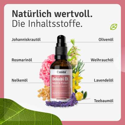 Sie sehen eine Packung Dekubi Öl Repair & Protect, Produktbild: 06 Dekubi Öl Repair & Protect, A-Nr.: 5731642 - 06
