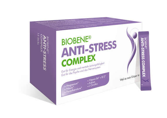 Sie sehen eine Packung BIOBENE Anti-Stress Complex, Produktbild: 01 BIOBENE Anti-Stress Complex, A-Nr.: 5938751 - 01
