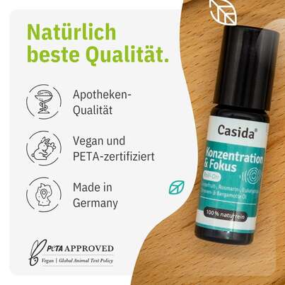 Sie sehen eine Packung Roll-On „Konzentration & Fokus“, Produktbild: 06 Roll-On „Konzentration & Fokus“, A-Nr.: 5807670 - 06