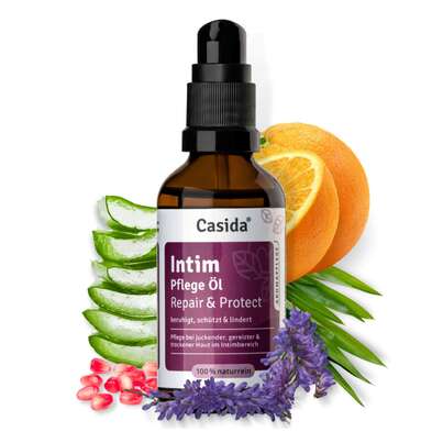 Sie sehen eine Packung Intimpflege Öl Repair & Protect, Produktbild: 01 Intimpflege Öl Repair & Protect, A-Nr.: 5758138 - 01