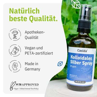 Sie sehen eine Packung Kolloidales Silber Spray 25PPM, Produktbild: 08 Kolloidales Silber Spray 25PPM, A-Nr.: 5927026 - 08