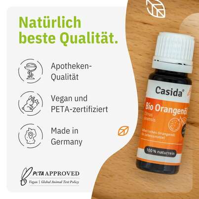 Sie sehen eine Packung Bio Orangenöl – Zum Verzehr, Produktbild: 02 Bio Orangenöl – Zum Verzehr, A-Nr.: 5898891 - 02