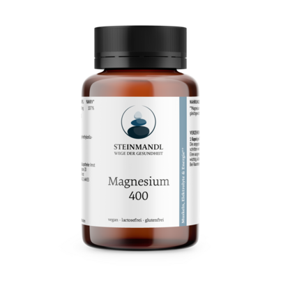 Sie sehen eine Packung STEINMANDL MAGNESIUM 400 KPS 60ST, Produktbild: 01 STEINMANDL MAGNESIUM 400 KPS 60ST, A-Nr.: 5962028 - 01