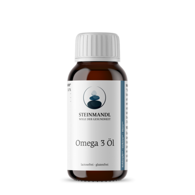 Sie sehen eine Packung STEINMANDL OMEGA 3 ÖL 100ML, Produktbild: 01 STEINMANDL OMEGA 3 ÖL 100ML, A-Nr.: 5962264 - 01