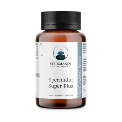 Sie sehen eine Packung STEINMANDL SPERMIDIN SUPER PLUS KPS 30ST, Produktbild: 01 STEINMANDL SPERMIDIN SUPER PLUS KPS 30ST, A-Nr.: 5962471 - 01