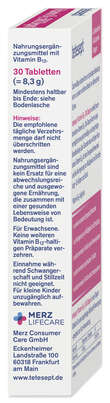Sie sehen eine Packung TETESEPT VitaminB12 Depot 500µg FTA 30ST, Produktbild: 04 TETESEPT VitaminB12 Depot 500µg FTA 30ST, A-Nr.: 5750622 - 04