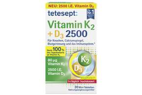 tetesept Vitamin K2+D3 2500 Tabl. 30 Stk., A-Nr.: 5709246 - 01