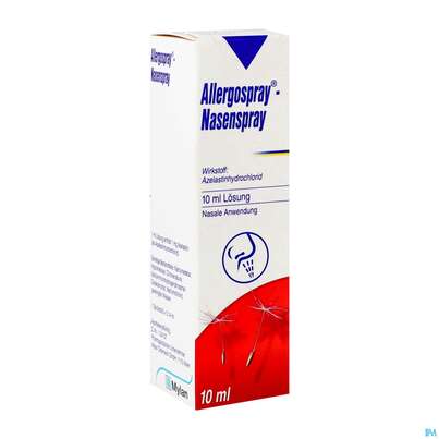 Sie sehen eine Packung Allergospray Nasespray 10ml, Produktbild: 02 Allergospray Nasespray 10ml, A-Nr.: 2448704 - 02