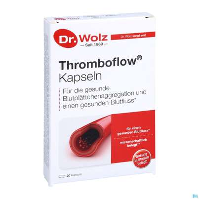 Sie sehen eine Packung Dr.wolz Thromboflow Kapseln 60653 20st, Produktbild: 05 Dr.wolz Thromboflow Kapseln 60653 20st, A-Nr.: 4164810 - 05