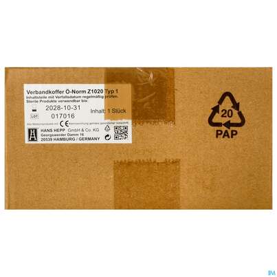 Erste Hilfe Verbandkasten Porod Oenorm Z1020 Typ 1 1st, A-Nr.: 1861017 - 01