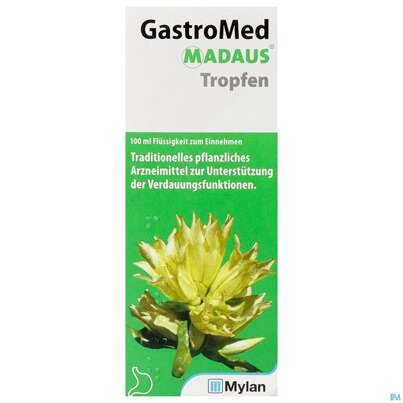Sie sehen eine Packung Gastromed-madaus Tropfen 100ml, Produktbild: 01 Gastromed-madaus Tropfen 100ml, A-Nr.: 4472747 - 01