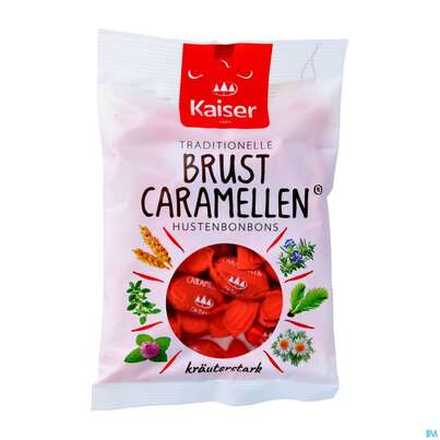 Sie sehen eine Packung Kaiser Bonbons Brustcaramellen 1145 100g, Produktbild: 02 Kaiser Bonbons Brustcaramellen 1145 100g, A-Nr.: 4251259 - 02