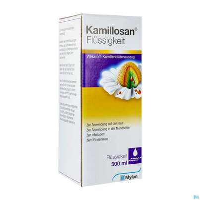 Sie sehen eine Packung Kamillosan Flüssigkeit 500ml, Produktbild: 02 Kamillosan Flüssigkeit 500ml, A-Nr.: 4465291 - 02